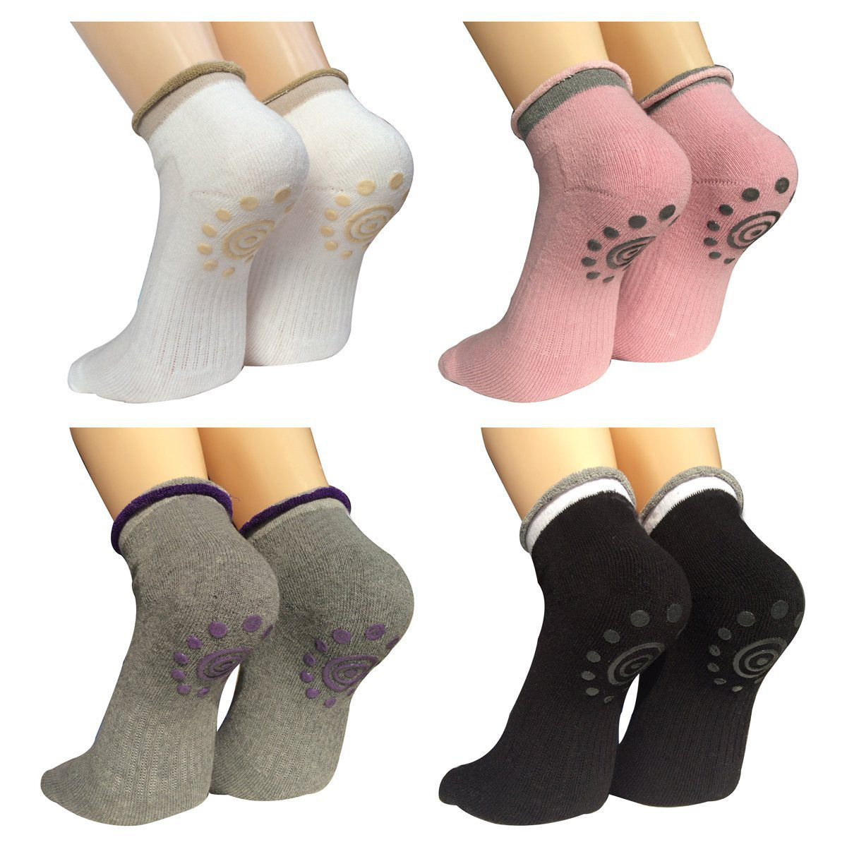 Non Slip Skid Yoga Pilates Socks with Grips for Women – Lantee